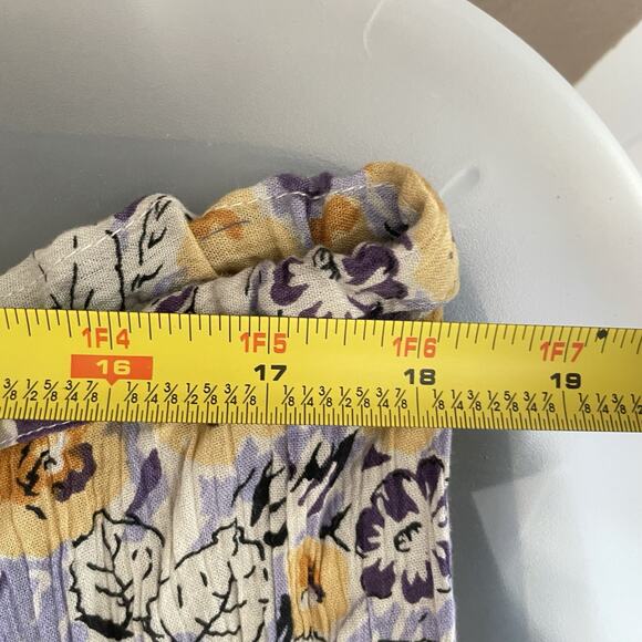 Vintage 70s Floral Maxi Skirt M Cotton Blend Boho Fairy Coquette Romantic NWT - Picture 7 of 8